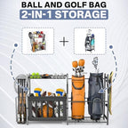 WALMANN Garage Sports Equipment Organizer, Balls and Golf Bags Stand - Image 3