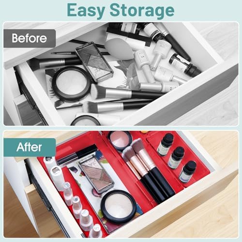 25 PCS Plastic Drawer Organizer Set, Makeup Organizers and Storage Bins - Image 4