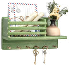 Rebee Vision Key Holder Wall Mount with 8 Key Hooks for Room Decor, Green by REBEEVISION