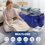 8 Pack Extra Heavy Duty Large Moving Bags with Strong Zipper & Carrying Handles, Sturdy Clothes Storage Bag Totes Bins, Packing Bags Moving Boxes College Moving Supplies, Dark Blue - 33 gal - Image 5