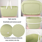rejomiik Portable Plastic Shower Caddy Basket Organizer with Handles, Green - Image 3