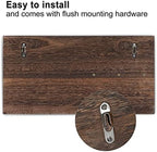Lwenki Mail Organizer for Wall Mount – Key Holder with Shelf Includes Letter Holder and Hooks for Coats, Dog Leashes – Rustic Wood with Flush Mounting Hardware (16.5” x 8.7” x 3.5”) - Image 4