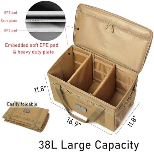 Tactical Camping Storage Bag Utility Tote Bag Camping Kitchen Organizer with Axe Holder & Shoulder Strap - Image 3