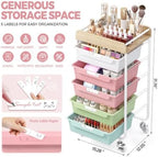SYKIARIOL Utility Cart with Drawers,Craft Cart with 5 Drawers,Colorful - Image 3