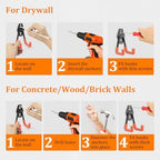 Housolution Steel Garage Hooks - 30Pack Anti-Slip Coating, Orange - Image 6