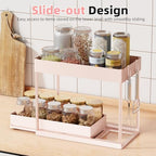 Simple Trending Under Sink Organizer 2 Pack, with Sliding Drawer, Pink - Image 4