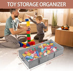 Underbed Storage Containers, 2-Pack Under Bed Toy Storage Boxes with Lids | Foldable Under Couch Storage Bins (31.8×16×5.9in), Clear Lid Toys Organizer for Plush Dolls, Books, Clothes, Shoes & Blankets - Image 2