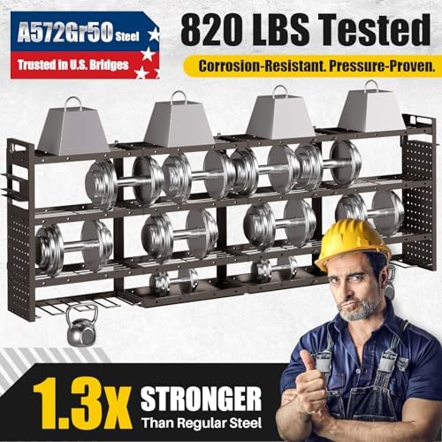 XLarge 64''W Power Tool Organizer Wall Mount, Charging Station, 4-Tier - Image 3
