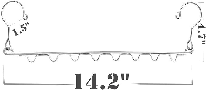 4 Pack Space Saving Hangers for Clothes Metal Hanger Organizer - Image 5