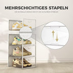Pinkpum XXL 6 Pack Shoe Storage Box Clear Plastic Stackable Shoe Organizer - Image 3