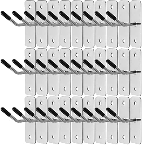 30pcs Wall Mounted Hook Heavy Duty Metal Single Hooks Home Storage Organizer Hanger Stainless Steel Hook Garage Hooks Tool for Garage Shop Retail Office Kitchen Store Display (2in/5cm) by KeaJuidy