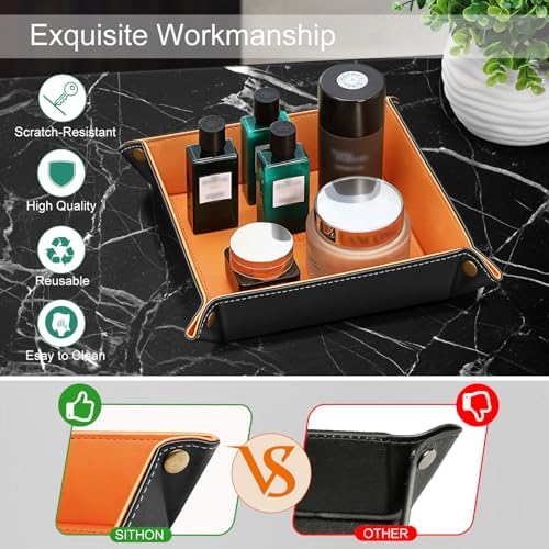 SITHON Valet Tray Desktop Storage Organizer Nightstand Caddy Holder - Image 4