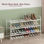 LINZINAR 3 Tier Long Shoe Rack for Closet Metal Shoe Organizer for Entryway - Image 6