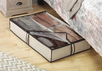 Whitmor 4 Section Underbed Boot Bag, White, Black - Image 2