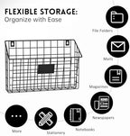X-cosrack 3-Tier Detachable Hanging Wall Files, Wall Mounted Mail Basket - Image 6
