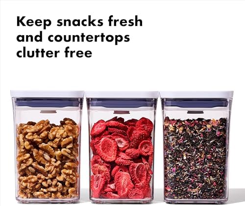 OXO Good Grips 3-PC Small Square Short POP Container Set,(Pack of 2) - Image 2