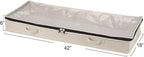 Household Essentials Cedarline Under Bed Storage Bag with Heavy‑Duty Cotton Canvas and Durable 3‑Sided Zipper, Natural Finish - Image 3