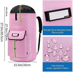 laundry bag backpack,extra-large heavy duty laundry bags,laundry backpack for college students,drawstring closure (Light Pink Laundry Bag) - Image 3