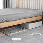 CYhom Under Bed Storage Bins Frame Storage Box Oxford Fabric Sturdy Underbed Container Foldable Stackable Large Capacity Clothes Organizer - Image 6