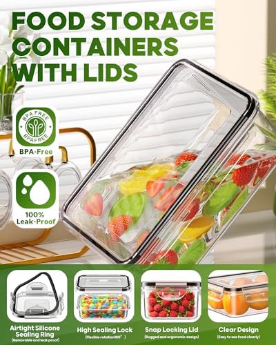 KEMETHY 60 PCS Food Storage Containers with Lids, Plastic Food Containers - Image 3