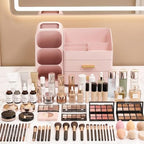 Large Capacity Makeup Organizer Countertop with Makeup Brush Holder for Vanity, Thickened Material, Bathroom Countertop Organizer Skin Care Perfumes Storage, Teen Girl Gifts for 12-23 Year - Image 4