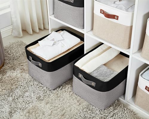 DECOMOMO Storage Bins, Extra Large Fabric Storage Baskets for Shelves 3Pack - Image 2