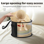 2Pcs Oversized Clear Hat Organizer Hat Storage Boxes for Women, Closet Organizer Storage for Baseball Caps Collapsible Cowboy Box,Wide Brims Hat Case with Carrying Handles - Image 5