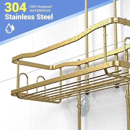 Hanging Shower Caddy Over Shower Head - No Drill Rustproof Shower Rack - Image 3