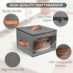kushon Upgraded Hat Storage Box for Women & Men,Closet Hat Boxes Organizer Bag with Dustproof Lids,Cowboy Hat Box,Hat Carrier Case For Travel - Image 6