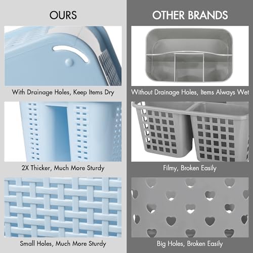 Tiawudi Portable Shower Caddy, Caddy Organizer with Handle, Plastic Shower Basket Hold Soap, Shampoo, Hair Supplies and Beauty Products, Cleaning Supplies Organizer for Home, Dorm, Shelf and Cabinet - Image 5