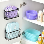3 Pack Cabinet Organizer - Adhesive Lid Organizer Slim Space Wall Mounted Inside Cabinet Door Storage for Kitchen, Bathroom, Pantry, Under Sink - Image 3