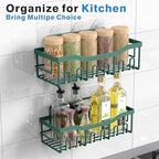 EUDELE Shower Caddy 2 Pack, Adhesive Shower Organizer for Home Decor & Kitchen Storage, No Drilling, Rustproof Stainless Steel Bathroom Shelf Organizer - Image 6