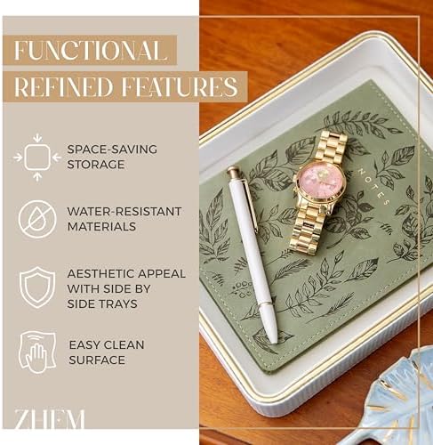 Perfume Tray Valet Tray Night Stand Bedside Organizer| Perfume Organizer Catchall| Perfume Trays for Dresser Vanity Tray for Dresser Countertop| Perfume Holder| Nightstand Organizer Women - Image 2