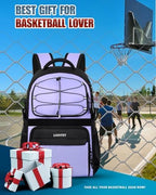 LOINTET Basketball Bag Backpack with Ball Holder Shoes Compartment, Large Basketball Accessories Sports Bag - Image 6