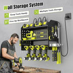 SUNALLY Power Tool Organizer Wall Mount with Charging Station,3 Layer,Black - Image 7