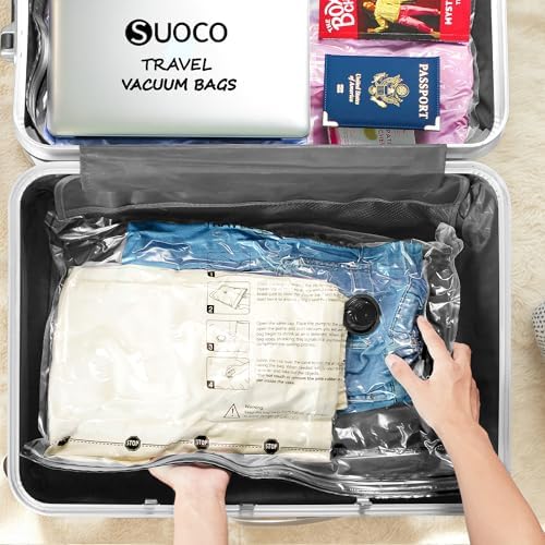 Travel Vacuum Bags for Clothing with Cordless Pump 27 Combo, Clear | Compression Packing Cubes Organizer Storage for Luggage Suitcase, Space Saver Seal Bags for Vacation Cruise - Image 5