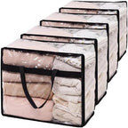 Blanket Storage Bags Extra Large 60L 4 Pack Clothes Organizer by SGHUO