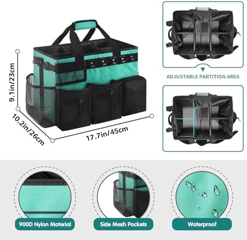 Compact Wearable Cleaning Supplie Bag with Handle Shoulder Straps - Image 3