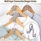 Mlici 60 Pcs Space Saving Hanger Connector Hooks for Closet Organizer, Gray - Image 2