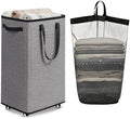 Goodpick 75L Laundry Basket with Wheels & Removable Wash Bag for Dorm by Goodpick