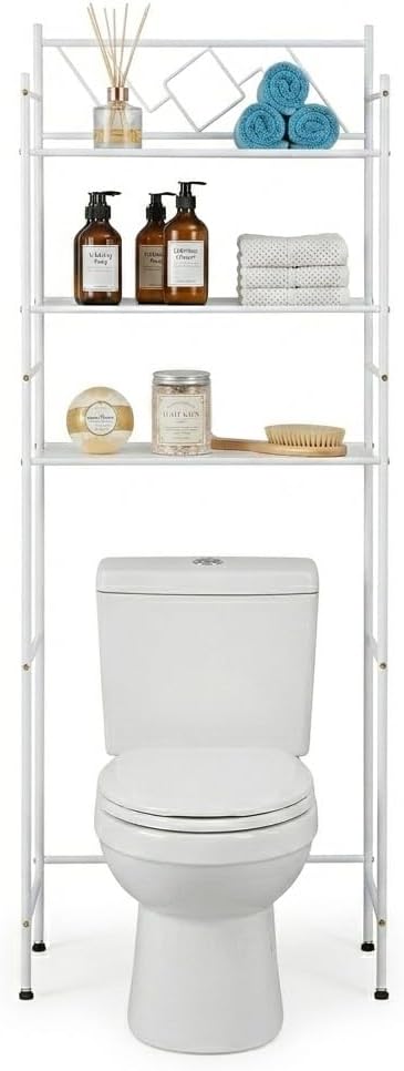 Home Zone Living Over-the-Toilet Bathroom Storage Cabinet Organizer - Image 4