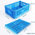 Collapsible Storage Bin Containe， 52 Liter Transfer box,crate Transit storage of various items (23.6" L x 15.7" W x 8.6" H-two) - Image 2