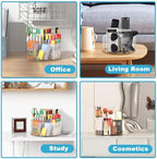 360 Degree Acrylic Desk Organizer Clear Pen Holder for Desk Kids 2 Packs - Image 6