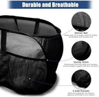 2 Pack Collapsible Laundry Baskets, Upgrade Pop Up Laundry Hamper with Convenient Bags, Foldable Laundry Basket Mesh Light Weight, Easy to Carry Clothes Hampers for Laundry, Dorm, Toys, Travel Black - Image 5