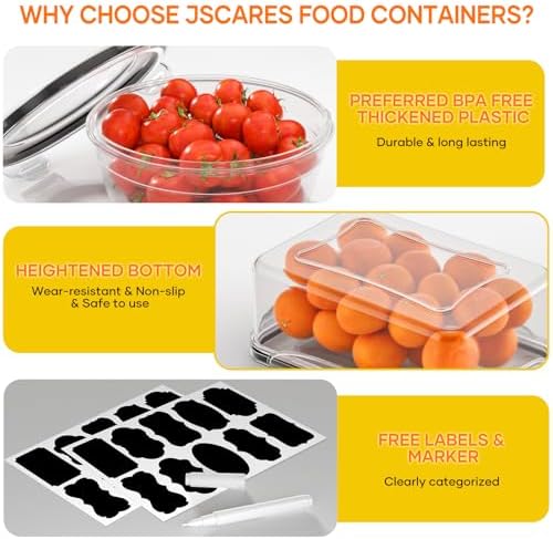 52 PCS Food Storage Containers with Lids Airtight (26 Lids & 26 Containers) - Image 4