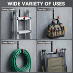 Heavy Duty Garage Storage Hooks, Wall Mounted Garden Tools Storage Hook Utility Organizer (7.9Inch x 7.5Inch) - Image 3