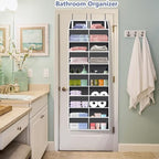 UVIAHOMI 2 Pack - Over The Door Organizer 5 Tiers, Extra Large Behind Door Storage of 10 Big Front & 10 Mesh Pockets, 80lb Weight Capacity, Hanging Doors Storage for Closet Bedroom Nursery, Dark Gray - Image 6