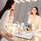 Bathroom Counter Organizer, White Marble Toothbrush Holders for Bathrooms with 2PCS Qtip Holder, Bathroom Organizer Countertop Toothbrush and Toothpaste Holder for Makeup Organizer for Vanity - Image 5
