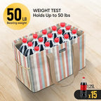 BALEINE Soft 9 Gallon Extra Large Utility Tote, Foldable Reusable Storage Bag (Color Stripe) - Image 6