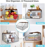MSJGA Laundry Room Shelves, Wall Mounted Storage Basket, 11.8" Wx12 Dx8.5 H - Image 5